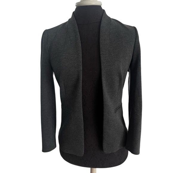 J Crew 365 Going Out Blazer Size 0 Open Front Small Jacket Career Gray Career - Picture 3 of 11